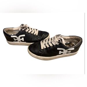 Sam Edelman Black and Gold Sneakers